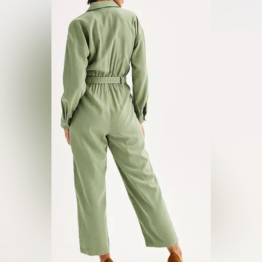 Nine West Olive Green Jumpsuit - Picture 2 of 7